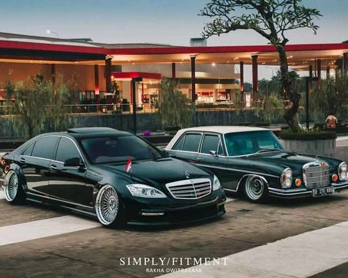 Mercedes Benz S refitted slammedenuff shows different charm