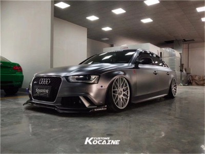 Audi A4 slammedenuff makes your posture more elegant