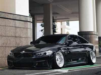 Brilliant Black BMW 4 Series F32 slammedenuff