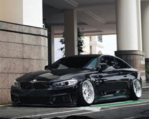 Brilliant Black BMW 4 Series F32 slammedenuff