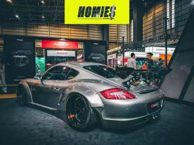 Low lying wide body Porsche 911 slammedenuff is popular