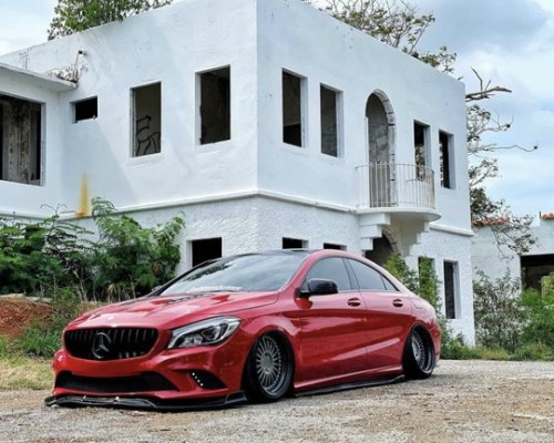 Extreme posture Mercedes-Benz W176 slammedenuff is popular