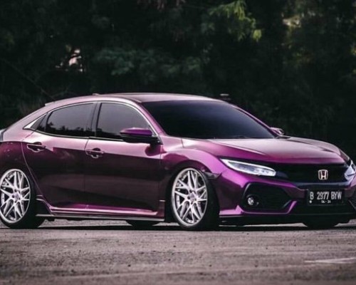 Indonesian purple Honda Civic slammedenuff is delicious