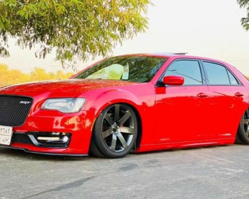 Iraqi red Chrysler300C slammedenuff coquettish and moving