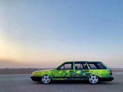 Colorful car cover Volkswagen Santana slammedenuff charm low lying