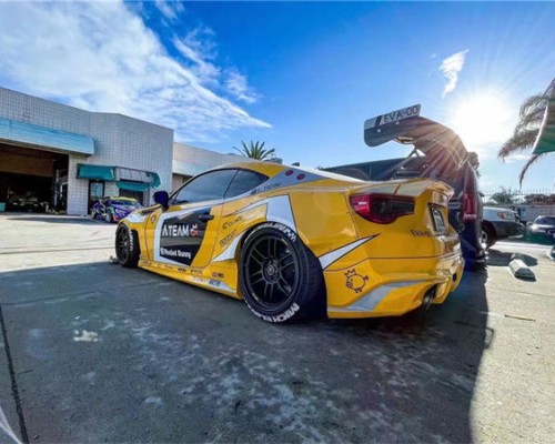 Under the clear sky, Toyota 86 slammedenuff has an extraordinary posture and charm
